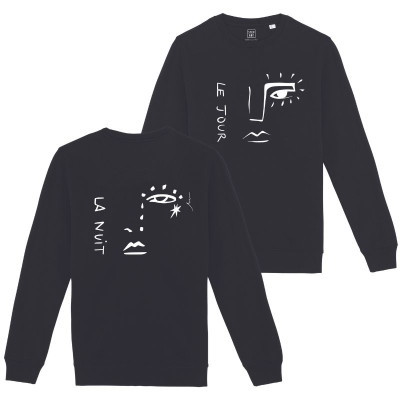 Sweat Homme Le Jour & La Nuit Noir